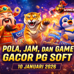 PG Soft, pola gacor, jam gacor, game gacor PG Soft, permainan slot, Wingslots77, slot gacor, tips taruhan, RTP tinggi, slot online Indonesia, 10 Januari 2026