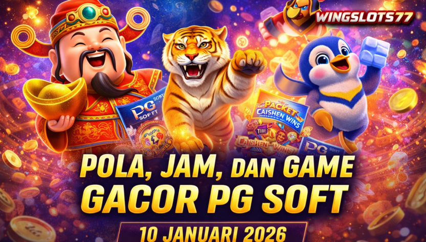 PG Soft, pola gacor, jam gacor, game gacor PG Soft, permainan slot, Wingslots77, slot gacor, tips taruhan, RTP tinggi, slot online Indonesia, 10 Januari 2026