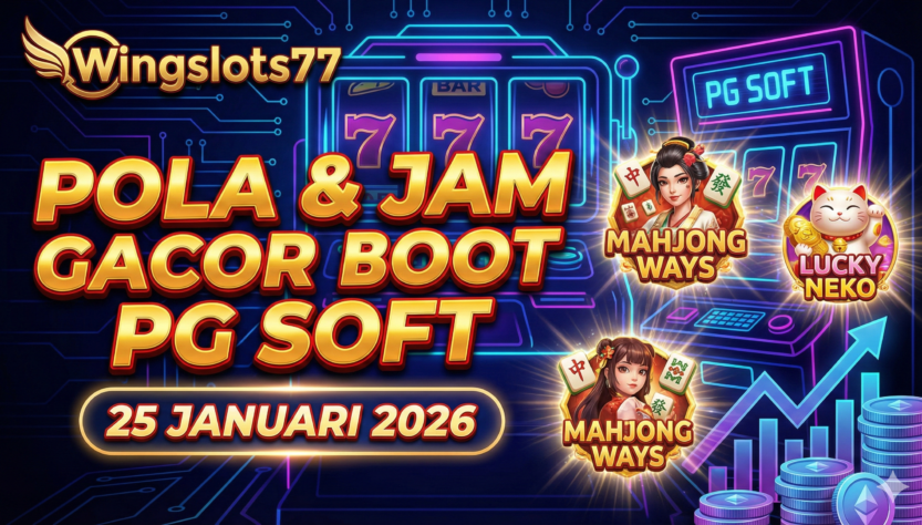 Pola gacor pg soft hari ini, jam gacor pg soft 25 januari 2026, rtp live wingslots77, slot gacor mahjong ways 2, trik maxwin pg soft, bocoran slot gacor 2026, wingslots77 login.
