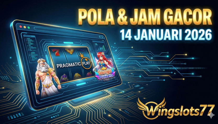 Pola gacor hari ini, jam gacor Pragmatic Play, Wingslots77, RTP Live Wingslots77, slot gacor 14 Januari 2026, trik menang slot Pragmatic, Gates of Olympus 2026.