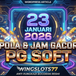 Pola gacor PG Soft hari ini, Jam hoki main slot 23 Januari 2026, RTP Live Wingslots77, Bocoran slot gacor 2026, Trik Mahjong Ways 2, Link alternatif Wingslots77, Game PG Soft mudah menang.