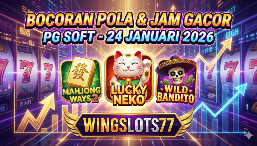 Pola Gacor PG Soft, Jam Gacor Hari Ini, Wingslots77, RTP Slot Tertinggi, Bocoran Slot 24 Januari 2026, Cara Menang Main Slot, Mahjong Ways 2, Lucky Neko