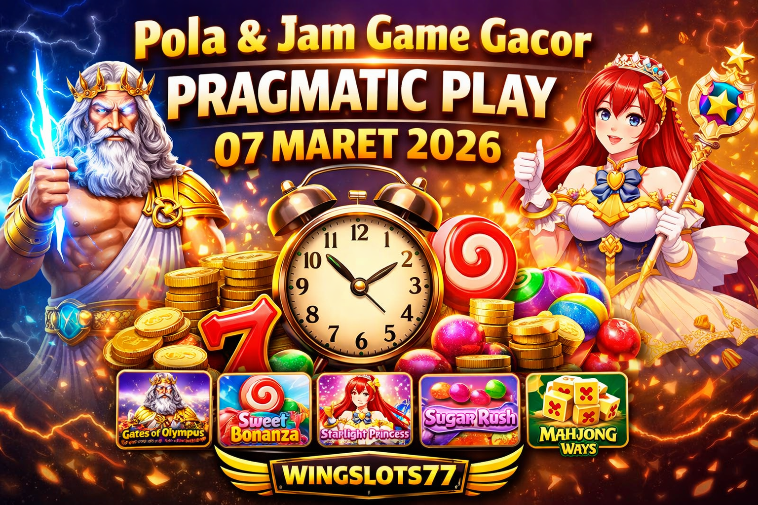 Pola & Jam Game Gacor Pragmatic Play 7 Maret 2026 | Wingslots77