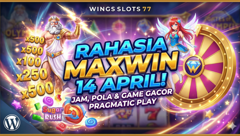 Wingslots77, Pragmatic Play, Jam Gacor 14 April 2026, Pola Slot Gacor, Strategi Slot Online, Gates of Olympus, Starlight Princess