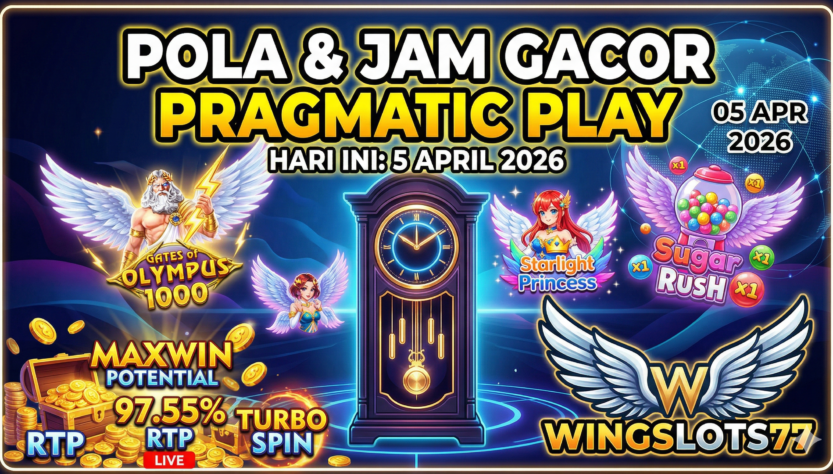 pola gacor hari ini, jam gacor pragmatic, pragmatic play gacor 5 april 2026, wingslots77, bocoran slot gacor, rtp live pragmatic